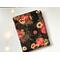 this fall tablet sleeve has a brown background with pumpkins and sunflowers having a bit of gold sparkly outline
