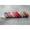 Photo of all ribbon choice spools. 3/8" grosgrain ribbon is used makin these hair bows.