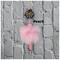 Peach beaded faux fur teachers pen. Pens are sold individually.