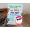 Hilarious Santa Christmas in July Pool Party Invitation