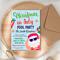 Hilarious Santa Christmas in July Pool Party Invitation