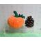 Plush crochet pumpkin