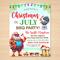 BBQ Pool Party Invite for Christmas in July