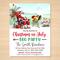 Christmas in July BBQ and Pool Party Invite