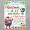 BBQ Pool Party Invite for Christmas in July