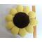 Crochet Plush Sunflower Pillow
