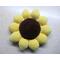 Crochet Plush Sunflower Pillow