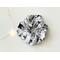 this floral scrunchie has a white background with black flowers