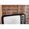 front view of hanging wall-mount Retro TV LED Lightbox Sign with creepy hand for Horror Movie Fans, Gamers, Bedroom Decor - light wall art 