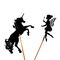 Unicorn fairy shadow puppet