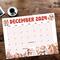 Vintage Whimsical December Calendar Printable