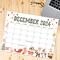 Cute Whimsical December Calendar Printable
