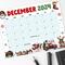 Cute Retro December Calendar with Fun Design