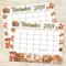 Cute November Calendar Printable