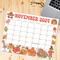 Retro Vintage November Calendar Printable