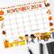 Fall Thanksgiving Calendar November Edition