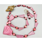 Necklace set | 1920s-30s Art Deco-inspired Czech translucent porphyry pink molded glass graduated strand, rose givre lampwork rounds
