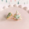 fireflyFrippery White Christmas Tree Sugar Cookie Earrings Front & Side