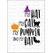 My Hat, My Cat, My Pumpkin, and My Bat Halloween Card: Printable Instant Download for Festive Fun