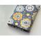 the inside of the padded book pouch matches the outside of the flower book cover

