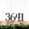 4 digit metal house number plaque, in raw steel.