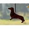 Dachshund Ornament- red- in direct sunlight.