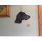 Weimaraner Ornament hanging on a wall.