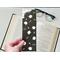 this flower book mark is laminated