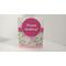Pink, center with happy birthday letters in white, Garden flowers around the background. Light, pink trim on the bottom. The inside is white