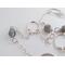 Long 35 inch sterling silver and labradorite necklace with hand made silver circle links and faceted labradorite nuggets.
