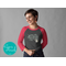 Believe Christmas 3/4-Sleeve Raglan Shirt: Perfect for Holiday Gatherings and Festive Train Rides