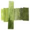 small stash bundle of hand dyed quilting cotton in shades of olive green