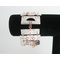 bracelet handmade of 30 1/2 inch mirror-like squares cut from a vintage silverplated tray. Fits wrist size 6.5-7.5 inches.