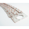 bracelet handmade of 30 1/2 inch mirror-like squares cut from a vintage silverplated tray. Fits wrist size 6.5-7.5 inches.