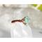 Emerald Leaf Copper Ring