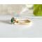 Green Chalcedony Gold Colored Sterling Silver Ring