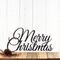 Merry Christmas script metal wall art, in matte black powder coat.