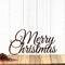 Merry Christmas script metal wall art, in copper vein powder coat.