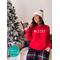 Santa Sleigh and Reindeer Sweatshirt, And to All a Good Night, Cozy Christmas Gift