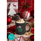 Christmas Sweatshirt Green Monogram with Santa Hat and Optional Matching Sticker - Personalized Holiday Pullover