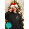 Christmas Long Sleeve Monogram Shirt with Santa Hat and Optional Matching Sticker - Festive Personalized Tee