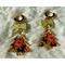 Christmas tree with bow earring