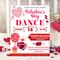 Customizable Valentine's Day School Dance Flyer and Ticket Bundle Template