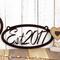 Oval established year metal sign, in copper vein powder coat.