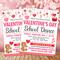 Editable School Heart Day Valentine's Dance Flyer Template