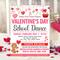 Editable School Heart Day Valentine's Dance Flyer Template