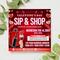 Editable Valentine’s Day Sip and Shop Event Flyer