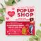 Editable Valentine's Day Pop-Up Shop Flyer