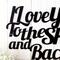 Close up of I Love You To The Sky and Back metal sign, in matte black powder coat.