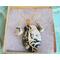 Moss Agate and gold-colored Sterling Silver Jewelry Set, Necklace and Earrings